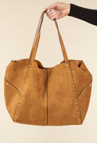 Studded Maxi Shopper Bag
