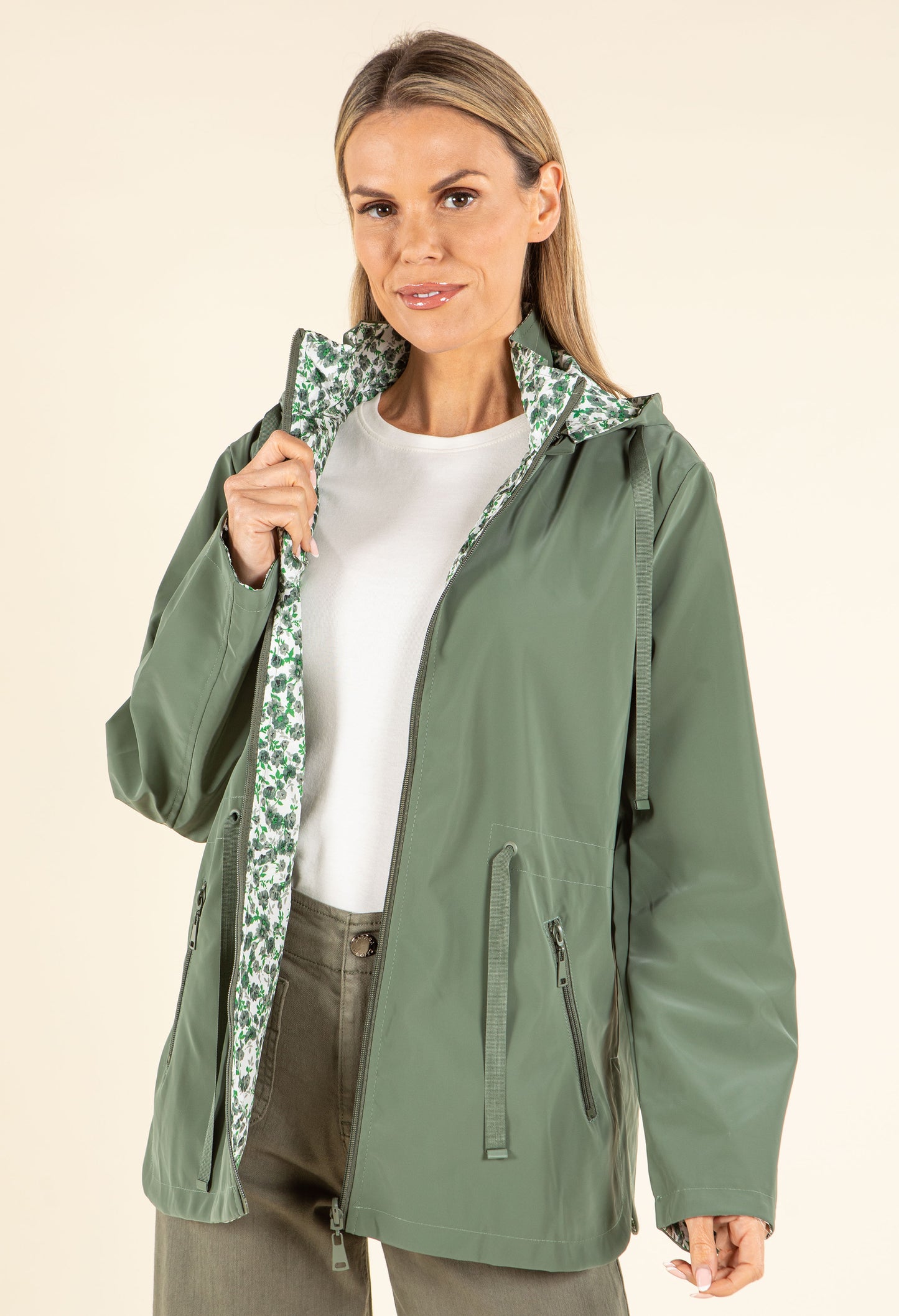 Reversible Floral Rain Coat