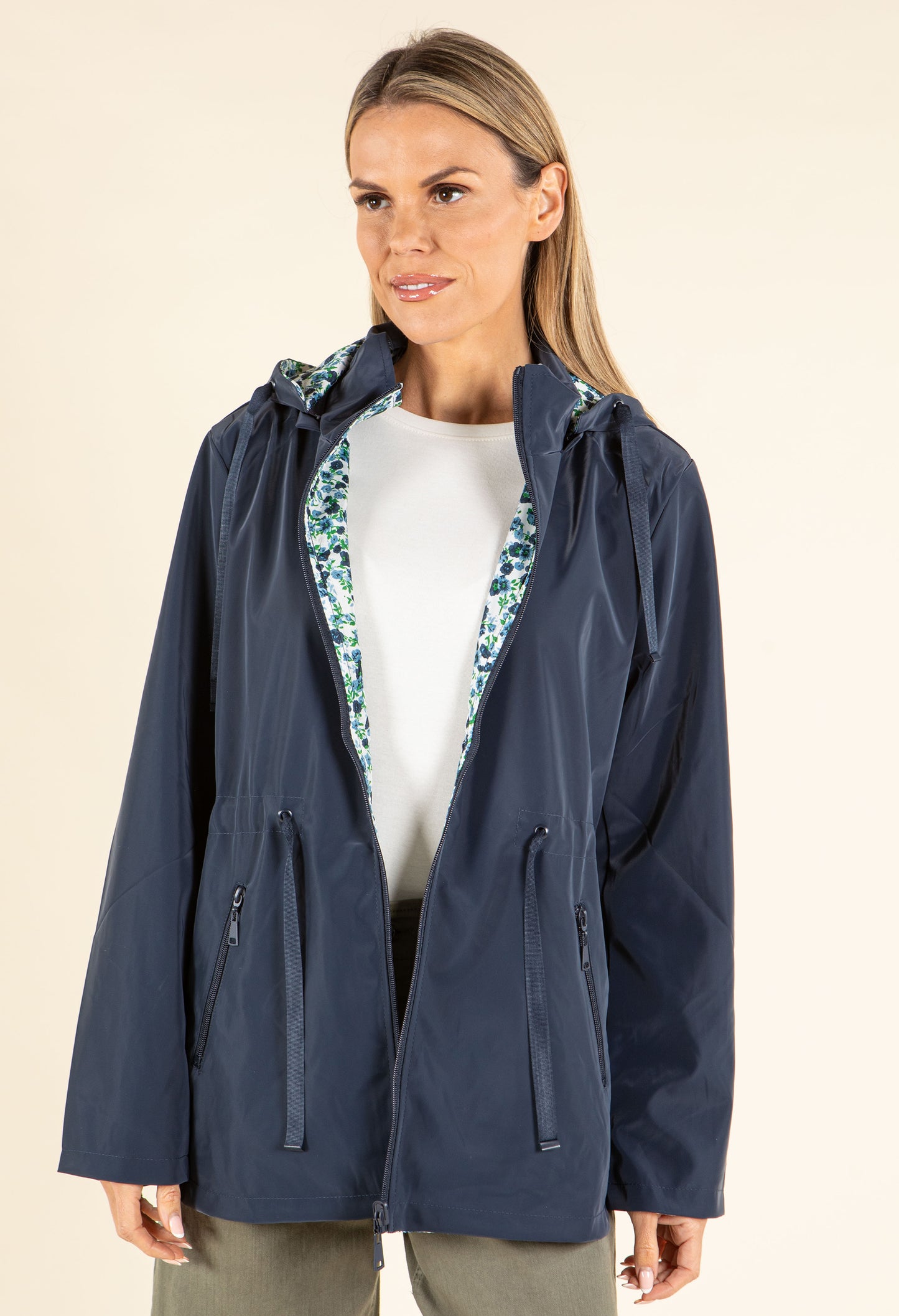 Reversible Floral Rain Coat