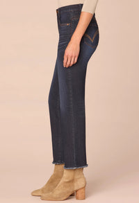 “Ab”solution® High Rise Fray Slim Straight Jeans