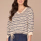 3/4 Sleeve V-Neck Knit Top