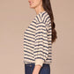 3/4 Sleeve V-Neck Knit Top