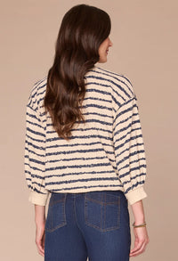 3/4 Sleeve V-Neck Knit Top