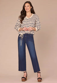 3/4 Sleeve V-Neck Knit Top