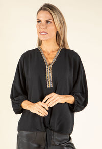 Diamante Trim Blouse