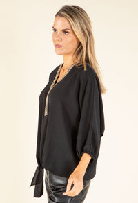 Diamante Trim Blouse