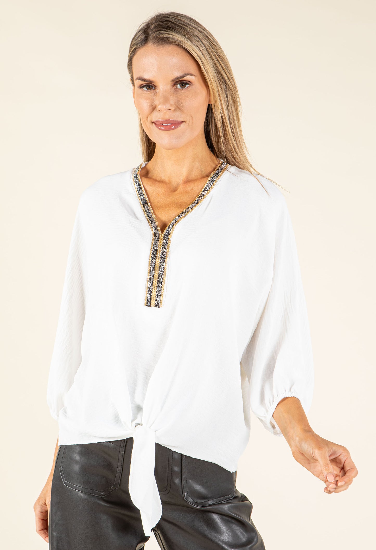 Diamante Trim Blouse