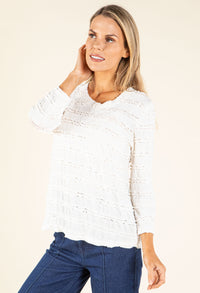 Round Neck Ruffled Top