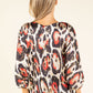 Tie Front Leopard Blouse