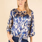 Tie Front Leopard Blouse