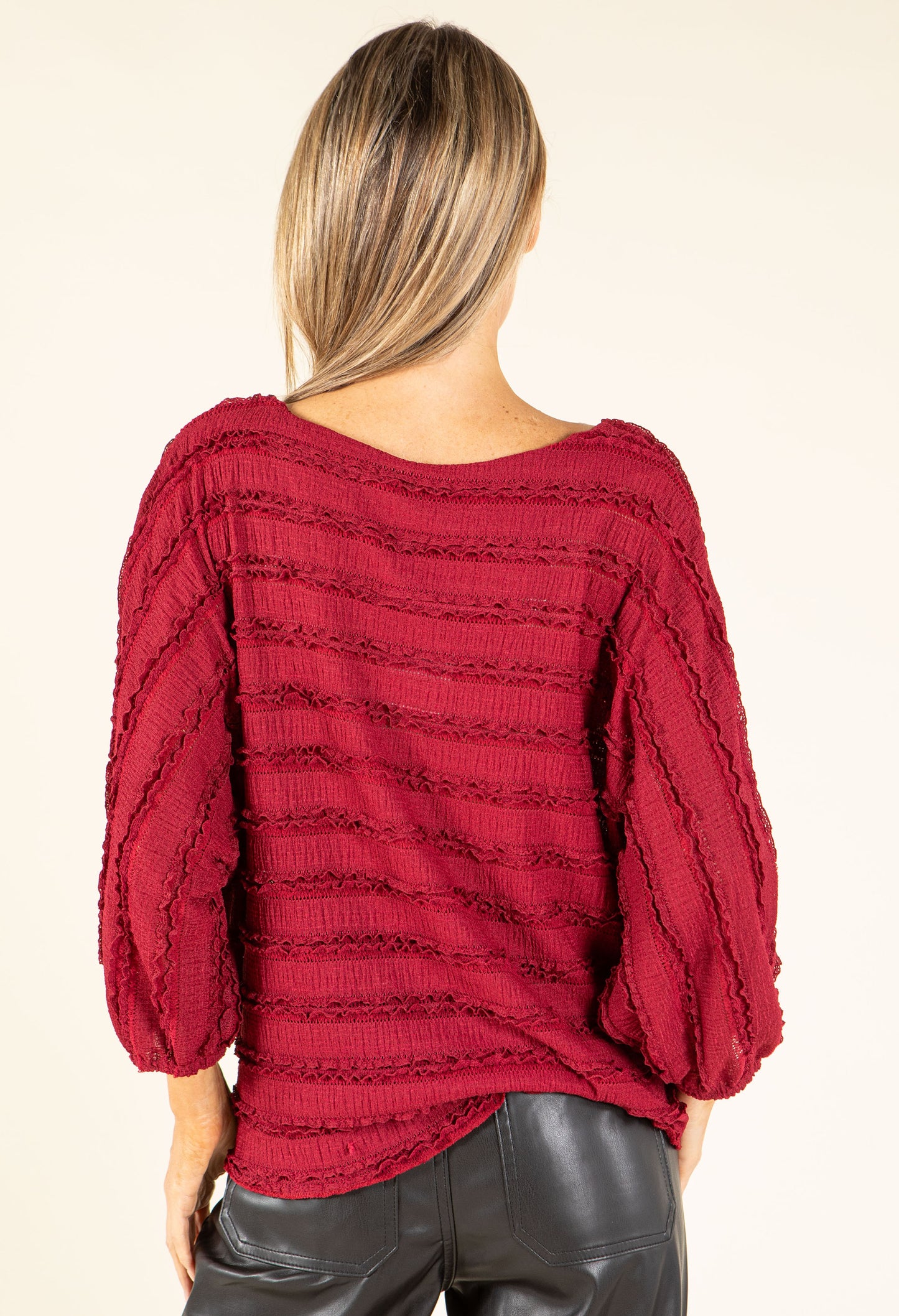 Tie Front Ruffled Blouse