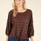 Tie Front Ruffled Blouse