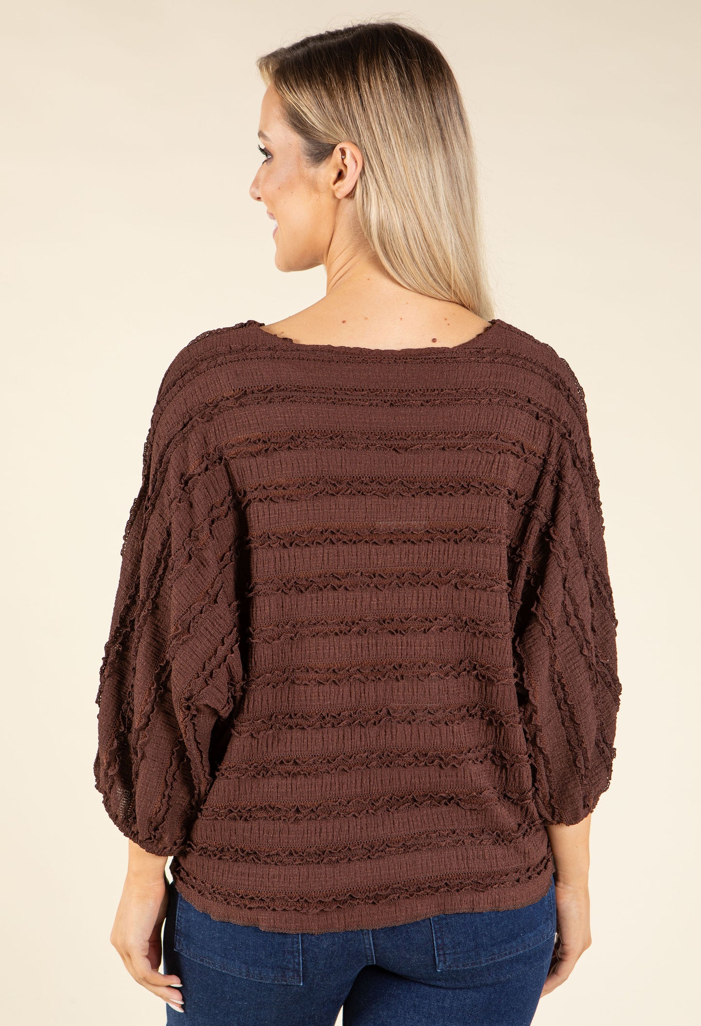 Tie Front Ruffled Blouse