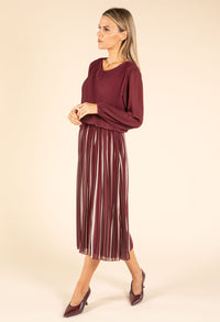 Plisse Pleated Pop Over Dress