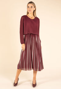 Plisse Pleated Pop Over Dress
