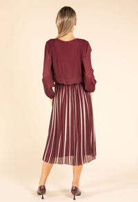 Plisse Pleated Pop Over Dress