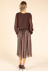 Plisse Pleated Pop Over Dress