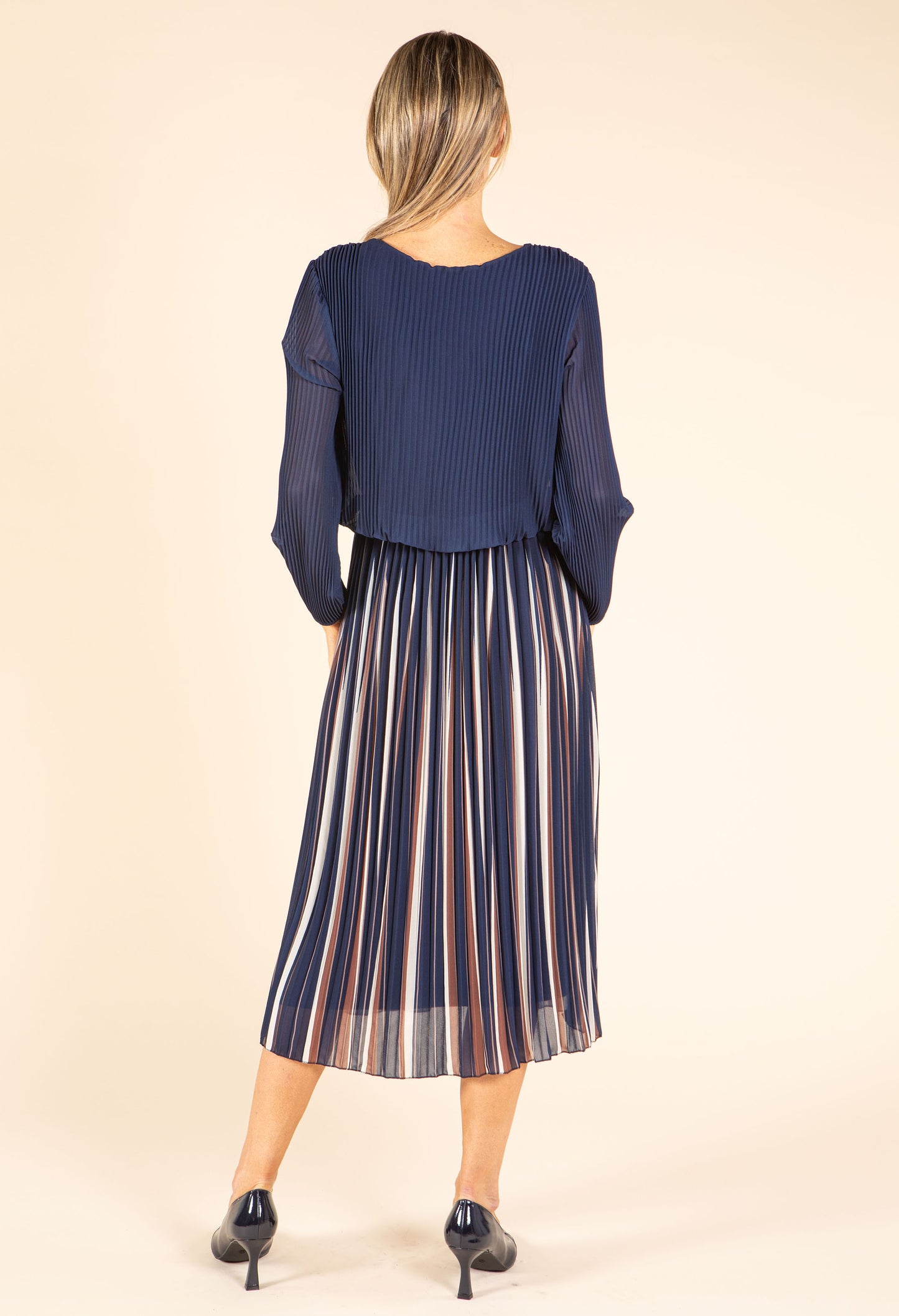 Plisse Pleated Pop Over Dress