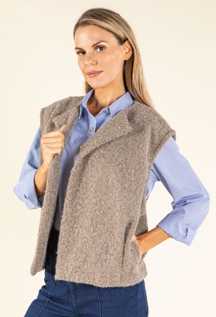 Fluffy Knit Vest