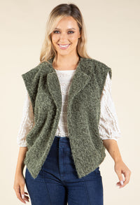 Fluffy Knit Vest
