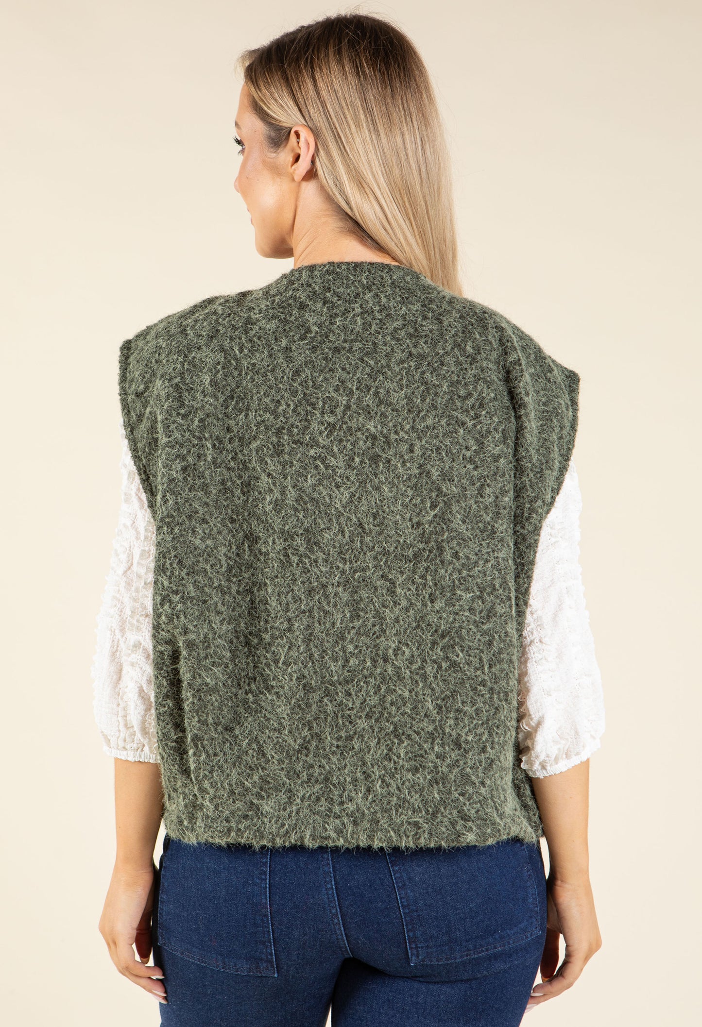 Fluffy Knit Vest