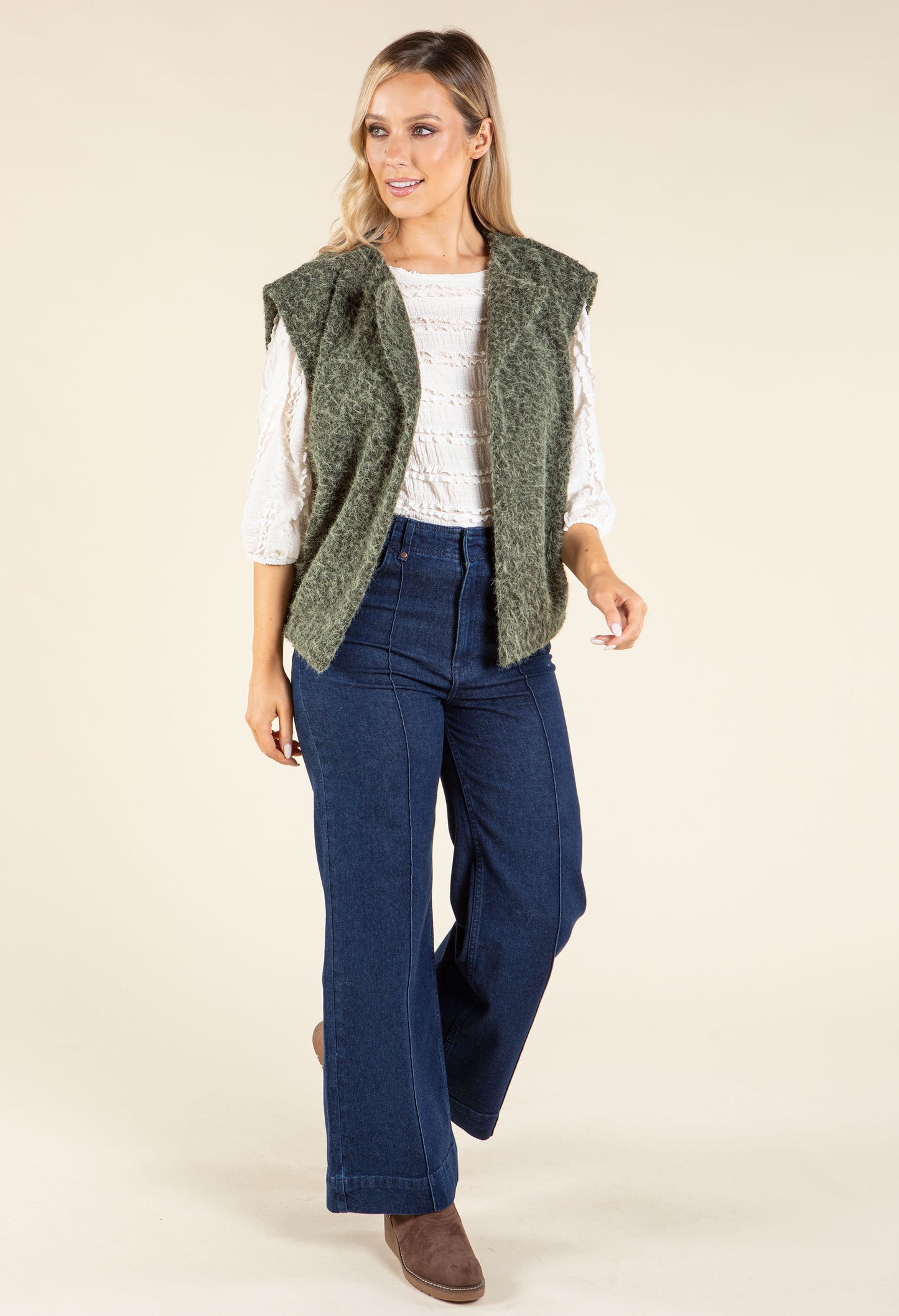 Fluffy Knit Vest