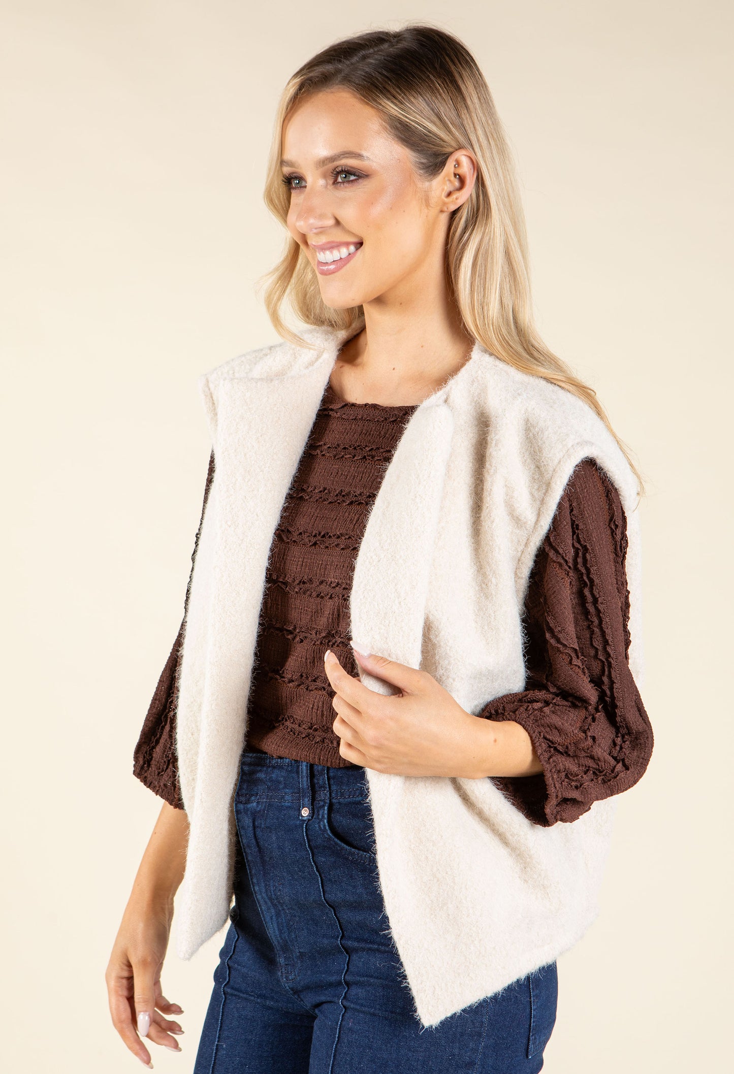 Fluffy Knit Vest
