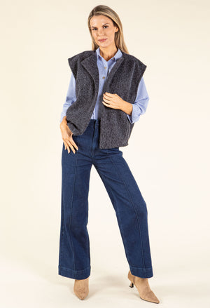 Fluffy Knit Vest