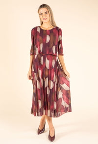 Retro Plisse Pleated Dress