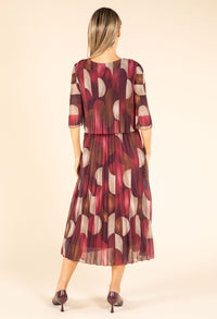 Retro Plisse Pleated Dress