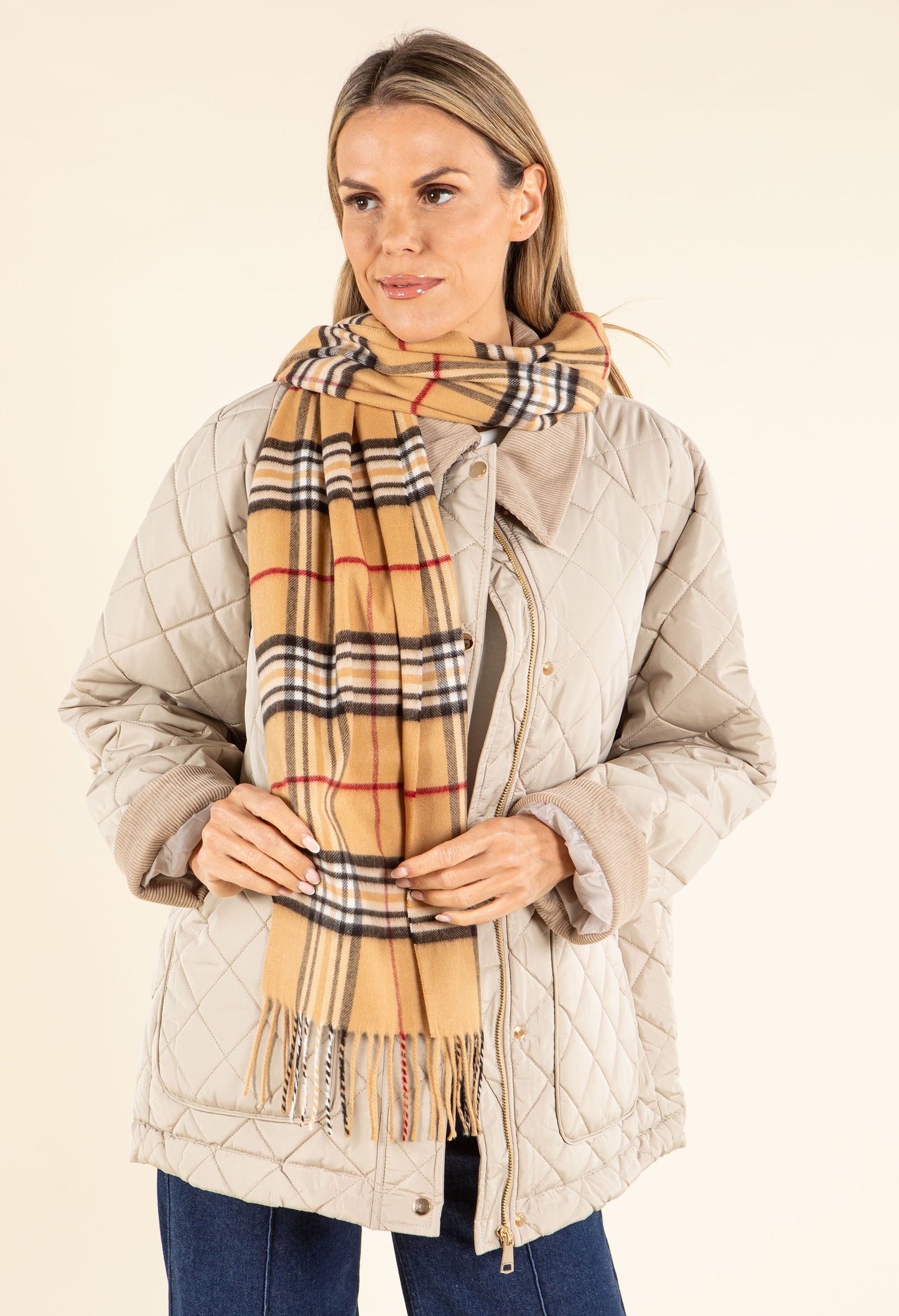 Soft Check Scarf