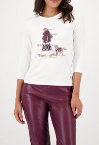 T-shirt with rhinestone design