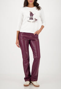 T-shirt with rhinestone design