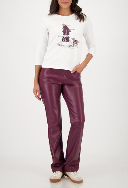 T-shirt with rhinestone design