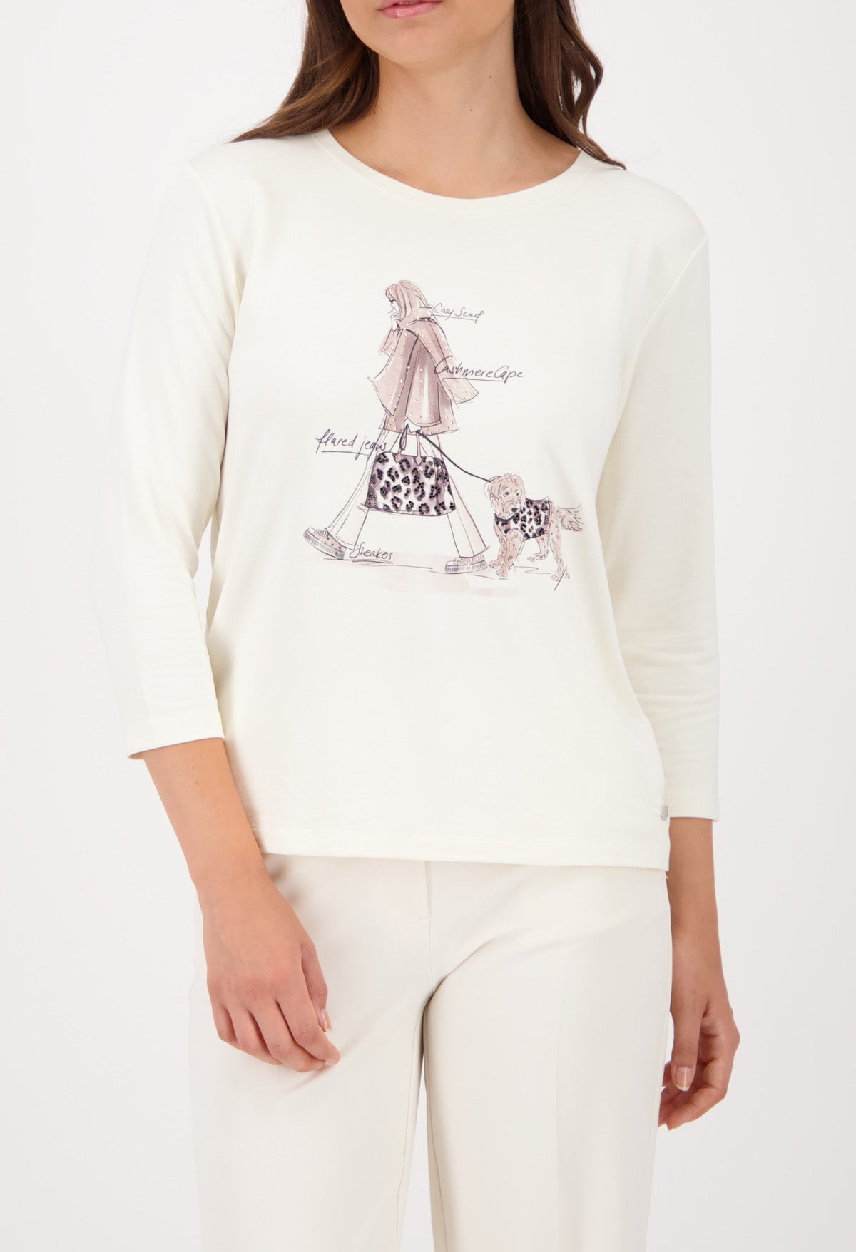 T-shirt with rhinestone design