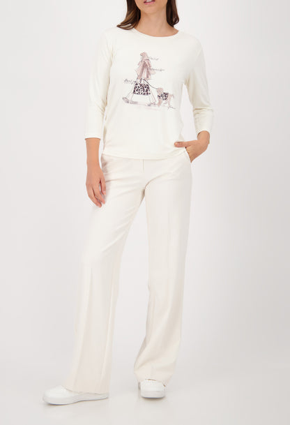 T-shirt with rhinestone design