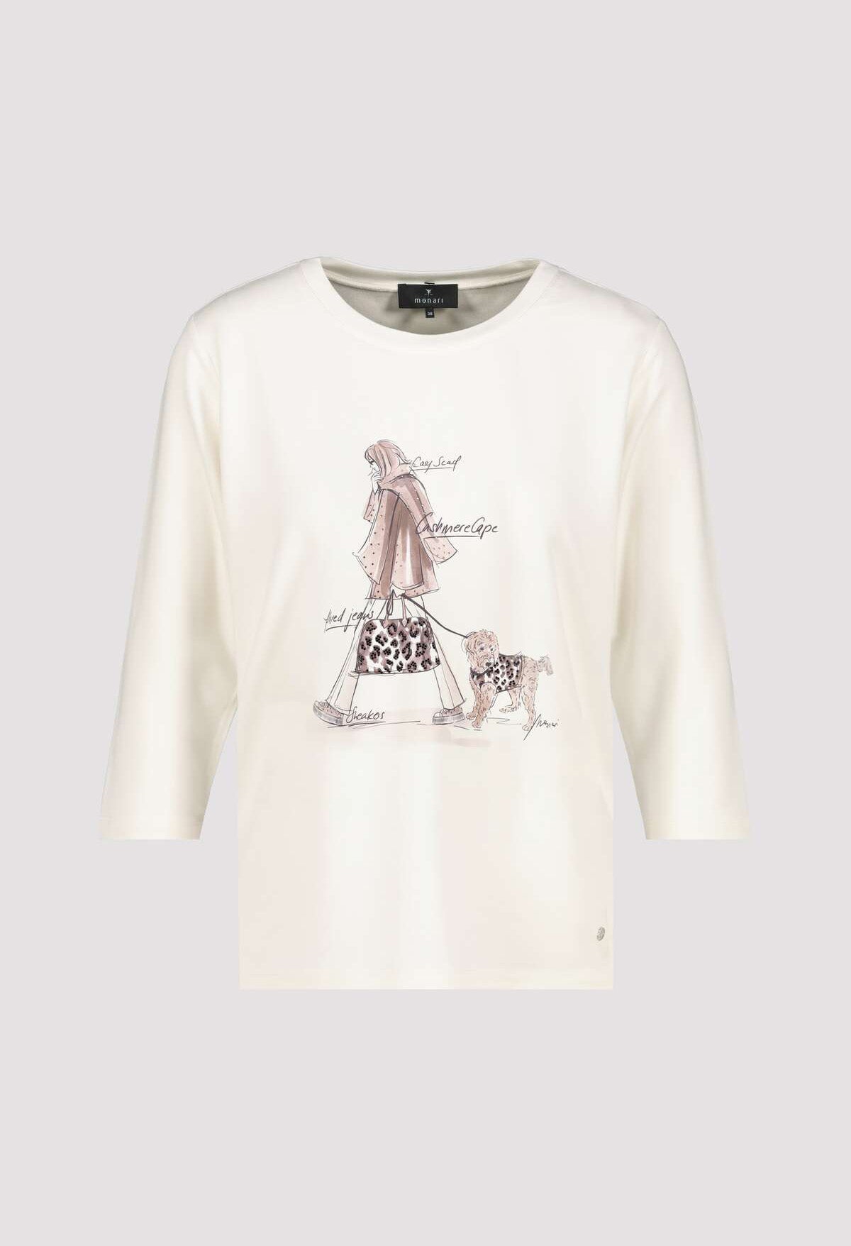 T-shirt with rhinestone design