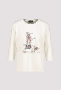 T-shirt with rhinestone design