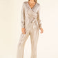 Metallic Tie-Waist Jumpsuit