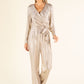 Metallic Tie-Waist Jumpsuit