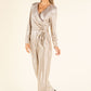 Metallic Tie-Waist Jumpsuit