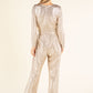 Metallic Tie-Waist Jumpsuit