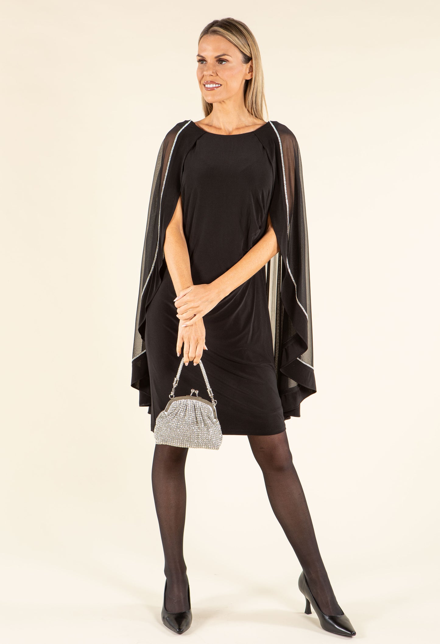 2 in 1 Diamante Trim Dress