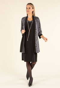 Metallic Knit Jacket & Dress Set