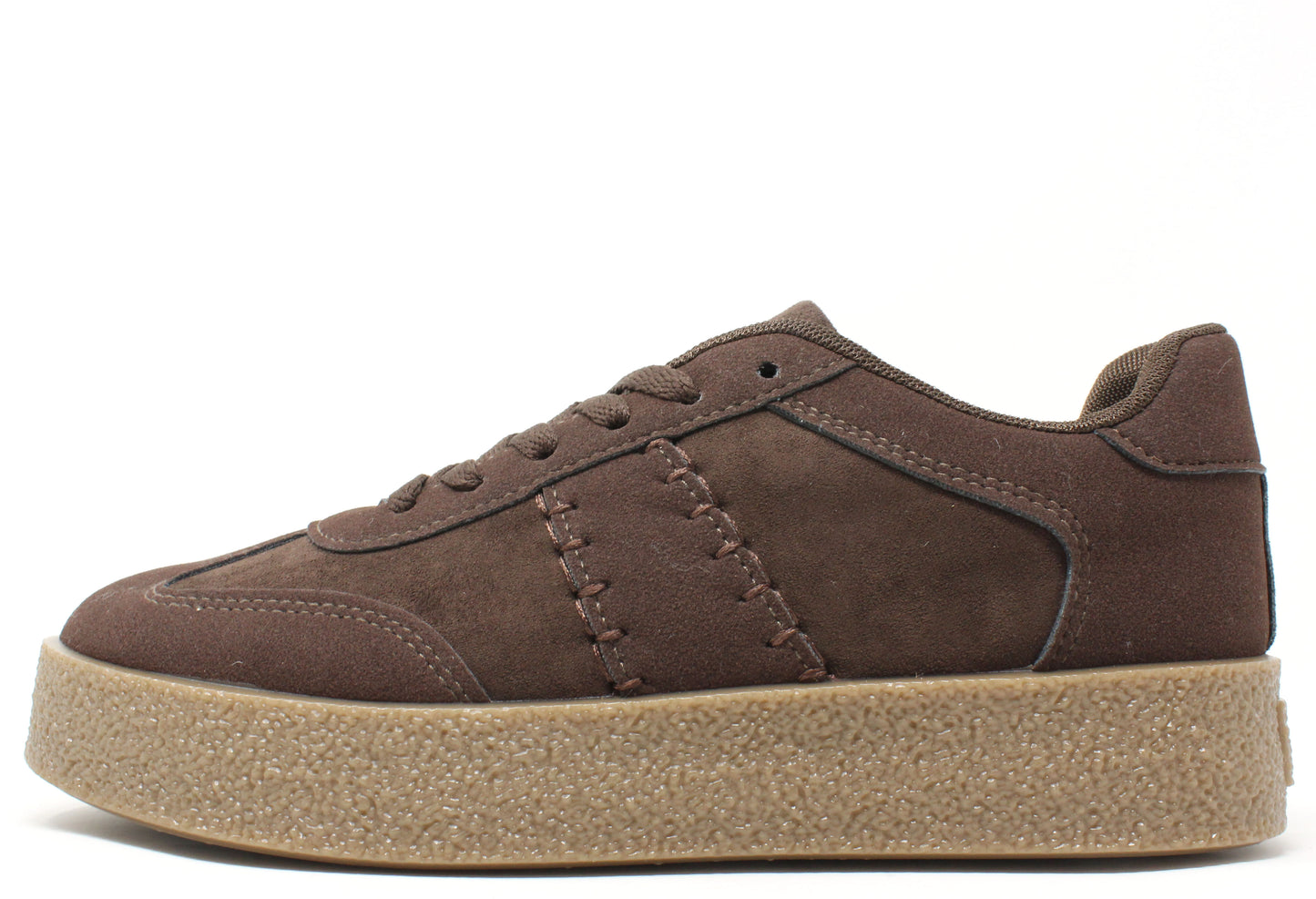Faux Suede Stitch Trainer