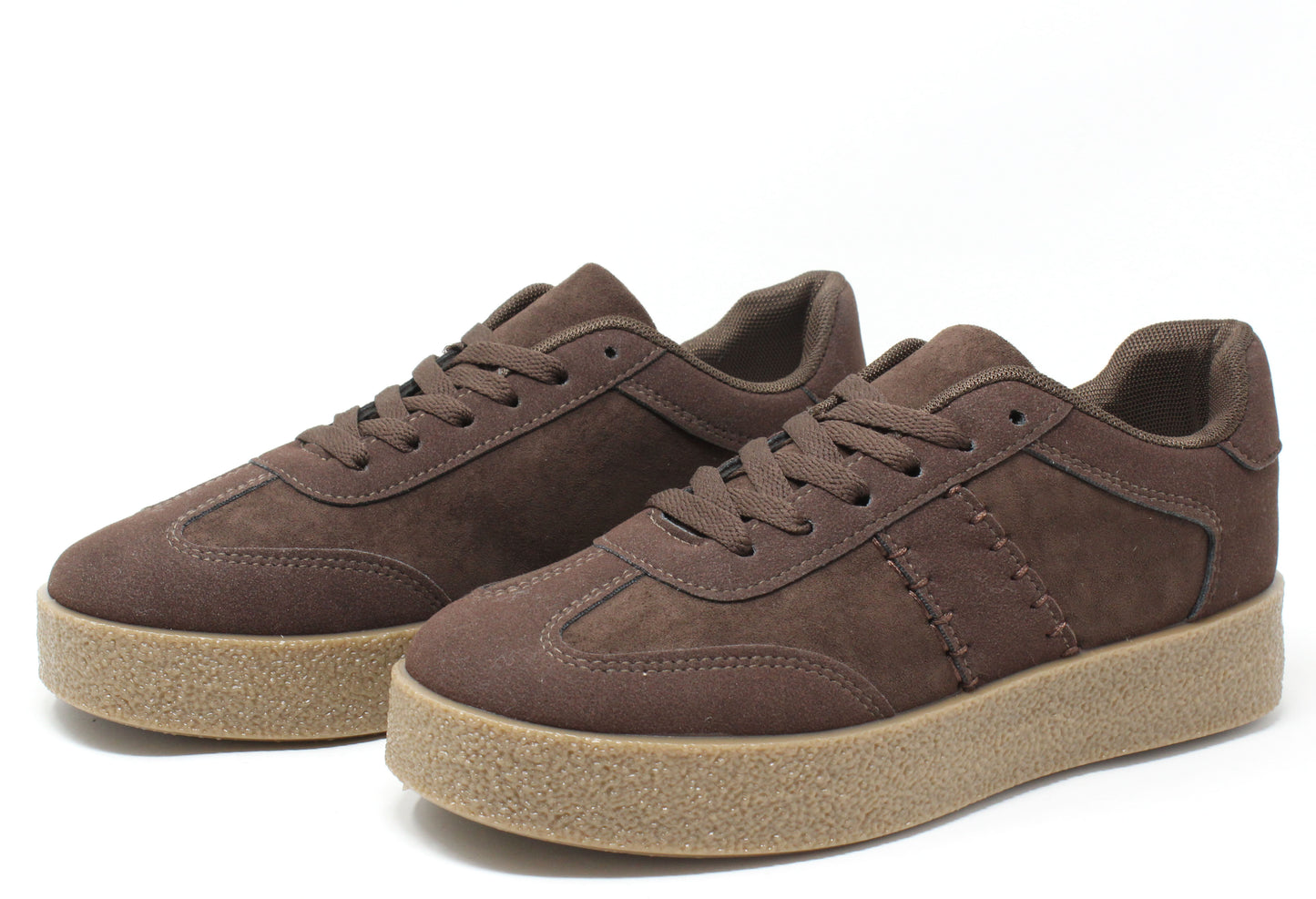 Faux Suede Stitch Trainer