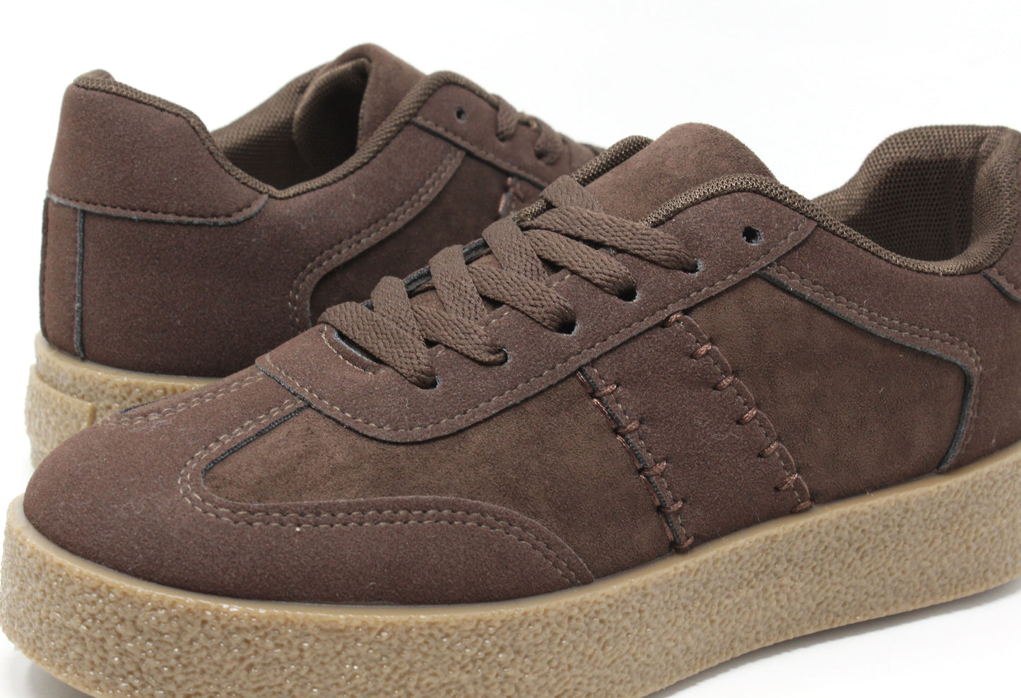 Faux Suede Stitch Trainer