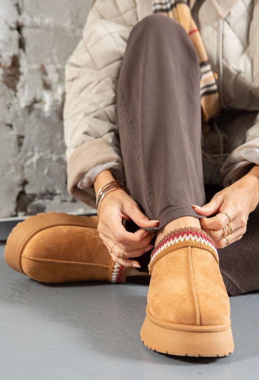 Slip On Boot with Trimmed Strap