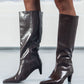 Vintage Look Knee High Boots