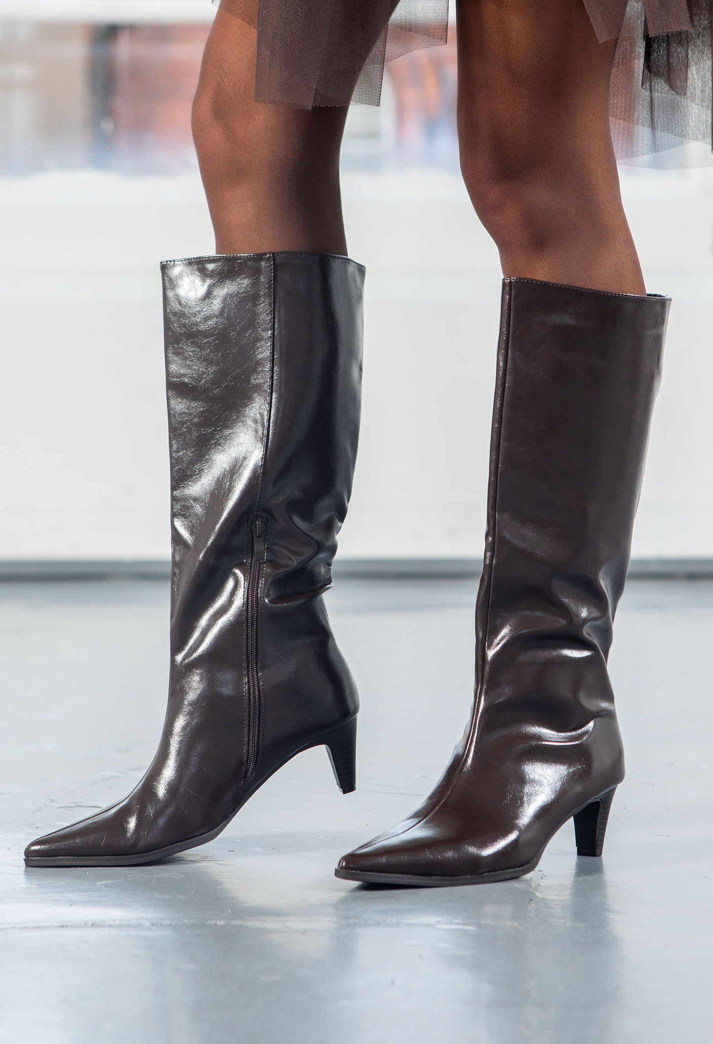 Vintage Look Knee High Boots